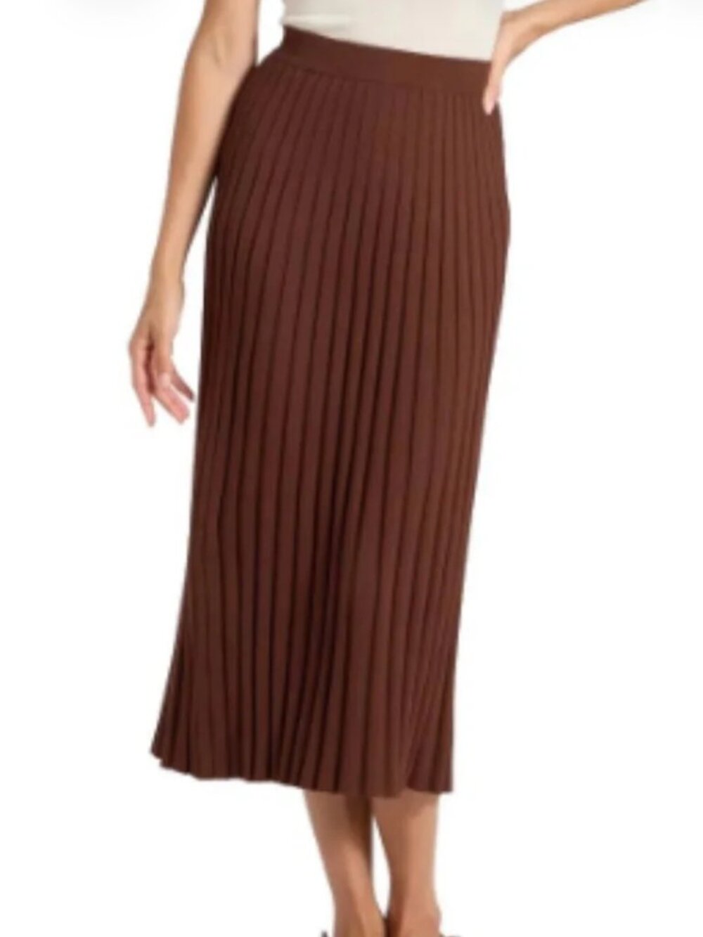 Women's Ribbed Mini Sweater Skirt - A New Day™ Brown XS